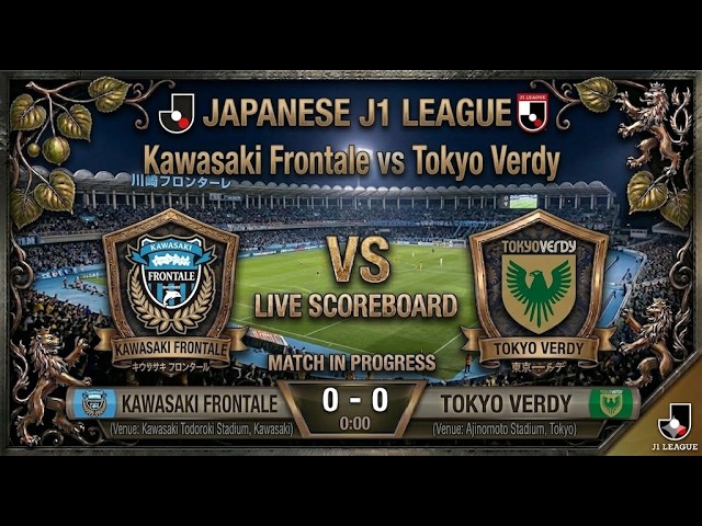 TOKYO VERDY × WHIZ Kawasaki Frontale vs Tokyo Verdy | Watchalong & Live Score | J1