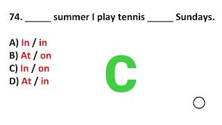 Elementary Test 4 (part 3) - English Grammar Quiz (Test)
