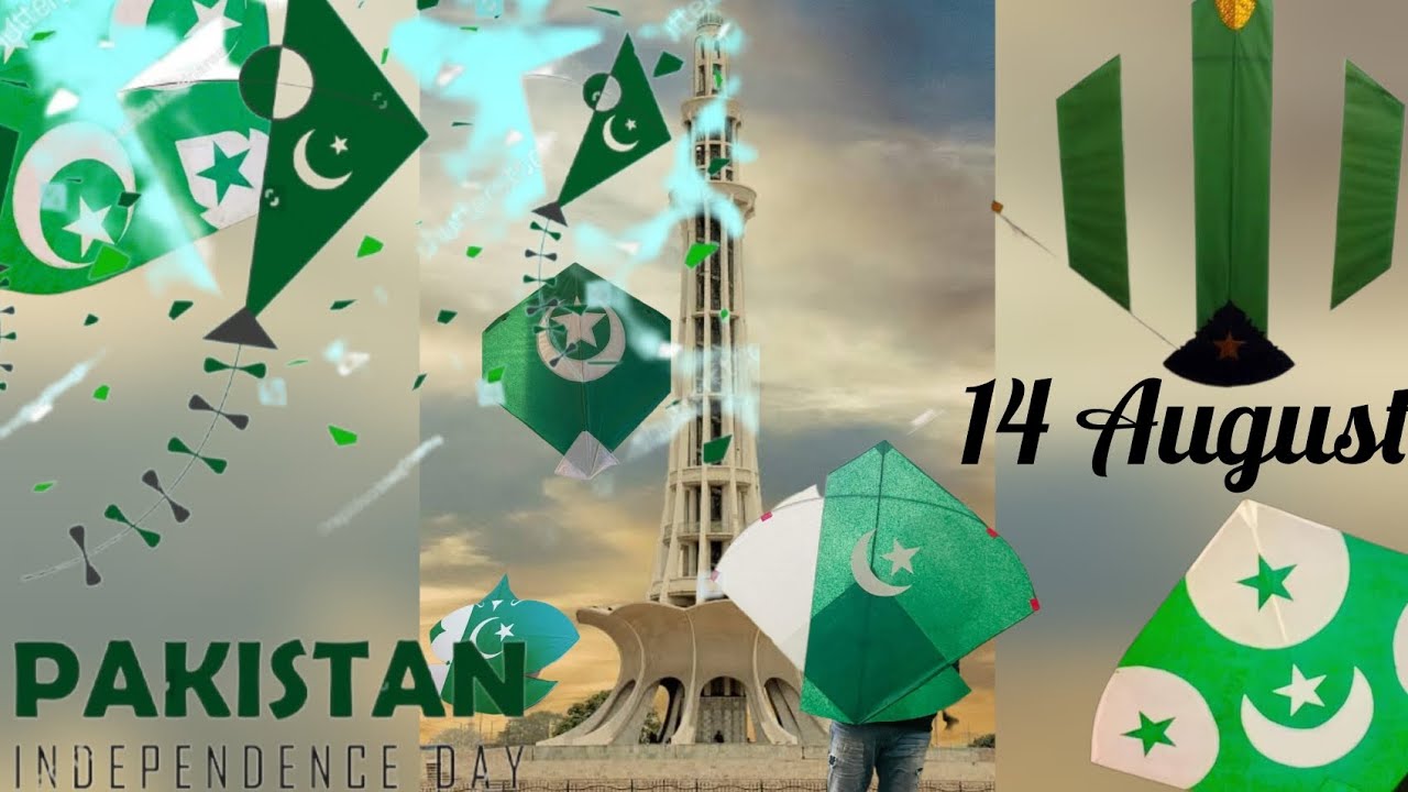 Different kites and parangs for 14 August || Pakistan National Anthom 