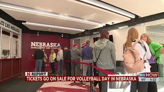 Husker volleyball ticket sales for Memorial Stadium