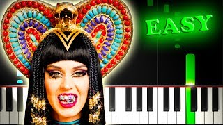 KATY PERRY - DARK HORSE - Easy Piano Tutorial chords