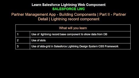 13.Salesforce LWC | Project |Building Components| Part II Partner Detail Lightning record component