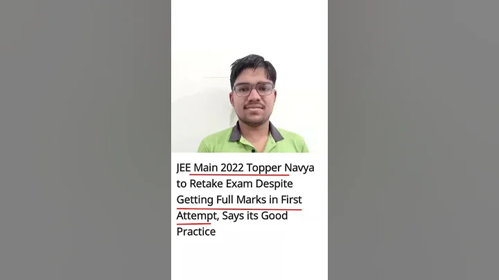 JEE Main 2022 toppers Sneha Pareek and Navya Hissaria lay out formula for cracking exam|| #shorts