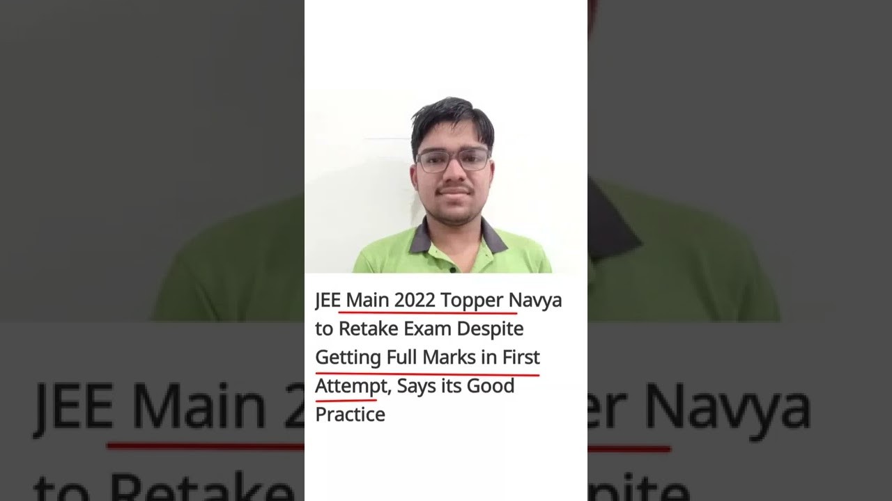 JEE Main 2022 toppers Sneha Pareek and Navya Hissaria lay out formula for cracking exam|| 