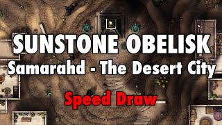 How to Draw Battlemaps Speed Draw - The Sunstone Obelisk