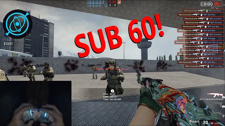 CS:GO Aim_Botz Challenge SUB 60 on CONTROLLER! (Gyro)