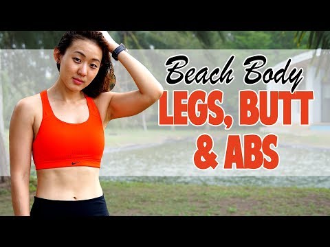 Legs, Butt & Abs for Beginner (No Weights!) | Joanna Soh