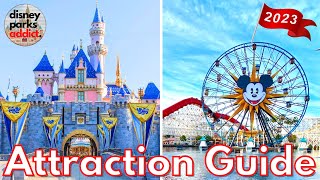 Disneyland \& Disney's California Adventure ATTRACTION GUIDE - 2023