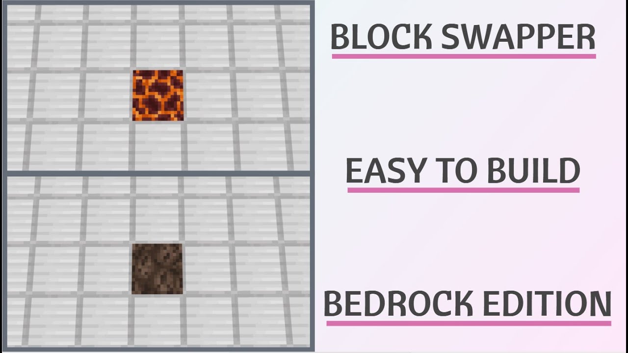 Block Swapper in Minecraft Bedrock Edition (Fast) (Block Swapper