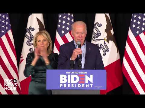 WATCH: Joe Biden promises to unite the country during 2020 Iowa caucus speech