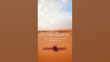 ﴿ أفلا ينظرون إلى الإبل كيف خلقت ﴾ ، آيات من سورة الغاشية بصوت القارئ عبدالرحمن مسعد 🤍