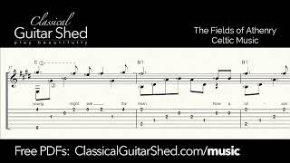 Celtic Music: The Fields of Athenry - Free Classical Guitar Sheet Music