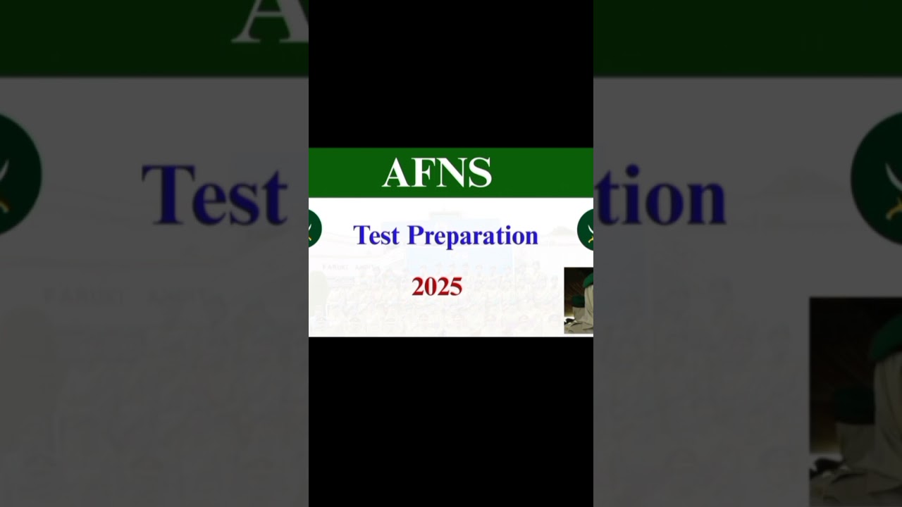 AFNS Test Preparation 2025