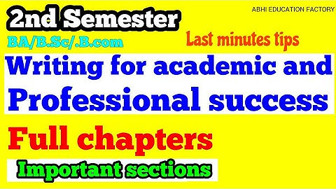 Calicut university | Writing for academic and professional success English full chapters |CU English
