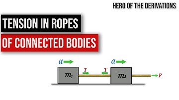 Tension in ropes of the connected bodies • HERO OF THE DERIVATIONS.