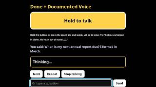 Done + Documented Voice — Amazon Developer Hackathon demo