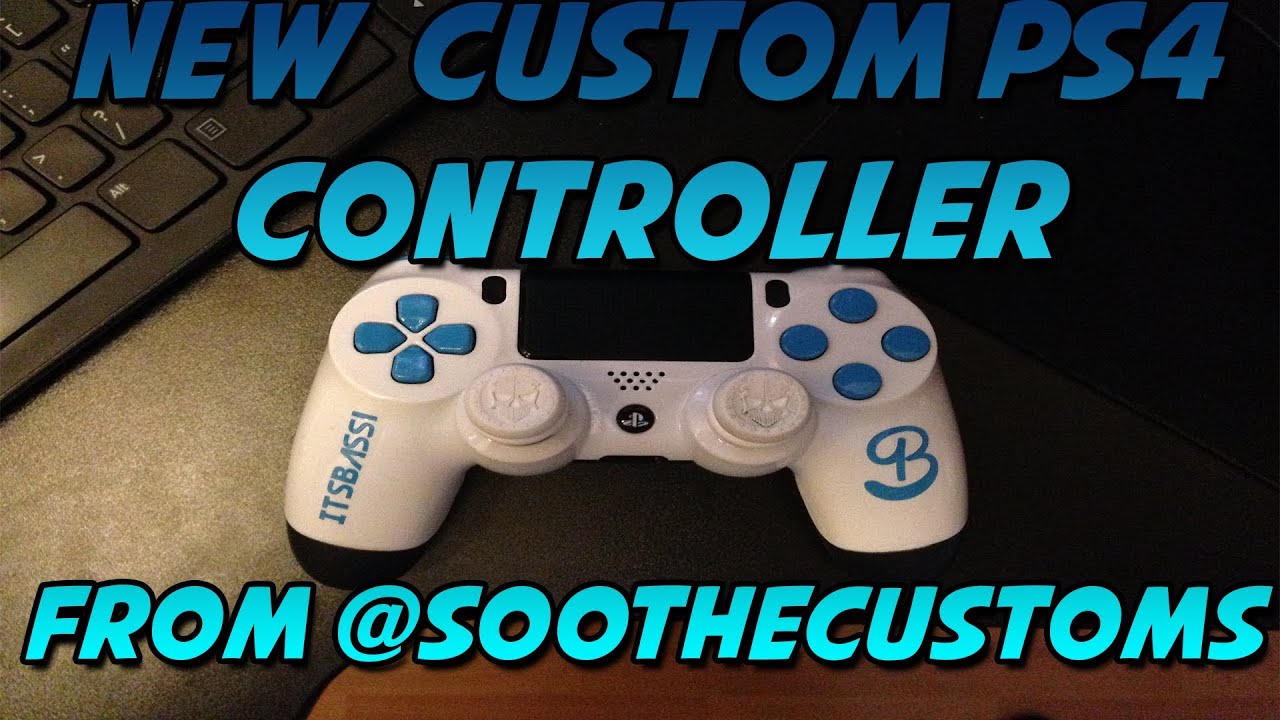 NEW AMAZING White and Blue Custom PS4 Controller by @SootheCustoms Unboxing Video