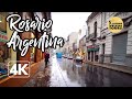 Beautiful Heavy rain in Rosario | Argentina Walking Tour (4k)