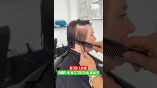 BOB LINE HAIRCUT DEFINING TECHNIQUE: Complete Tutorial Linked Below! 🔥🔥🔥