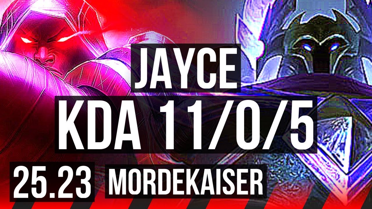 JAYCE vs MORDEKAISER (TOP) | 11/0/5 | KR Grandmaster | 25.23