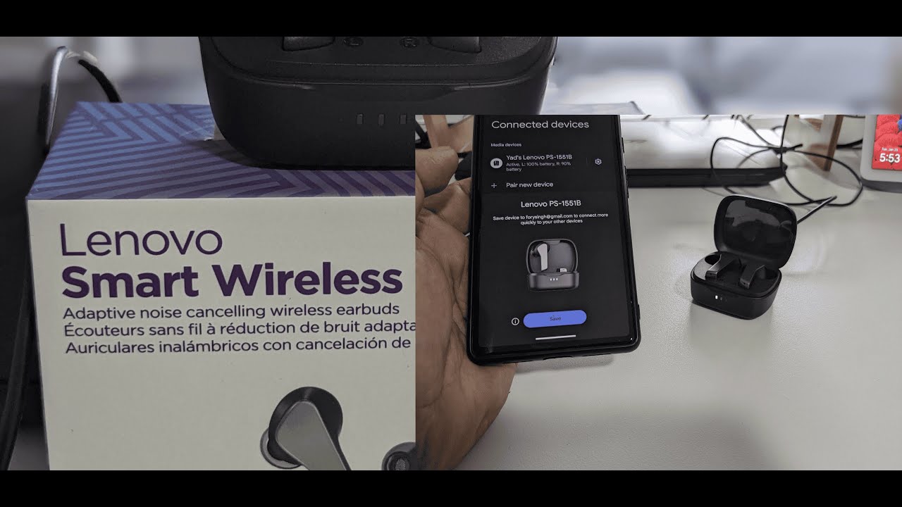 Lenovo Smart True Wireless Earbuds ps-1551b - New King of budget