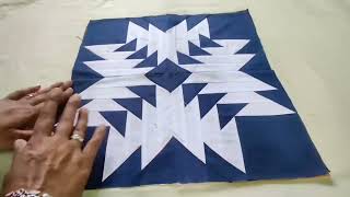 Patchwork cushion cover design cutting and stitching step by step