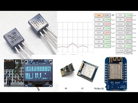 Устройство на ATtiny85 Ds18b20 SSD1306 ESP8266 С передачей данных в BortX