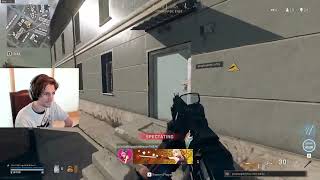 xQc Communicates with a STREAM SNIPING HACKER in WARZONE...