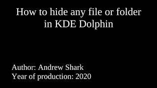 How to hide non-dot files in KDE Dolphin screenshot 3