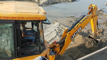JCB Dozer Working on Sandy Place - JCB Loading Gravel in Tractor - Dozer Video