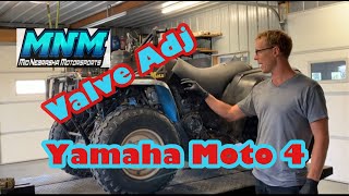 Yamaha Moto 4 350  Engine Motor Valve Adjustment / How to Adjust Valves