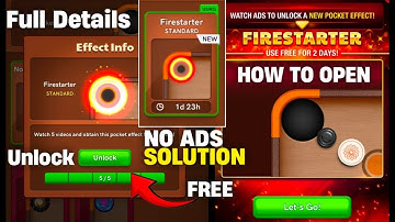 Carrom Pool New Pocket Effects Unlock | Full Details | No Ads Solution | Jamot Gaming 