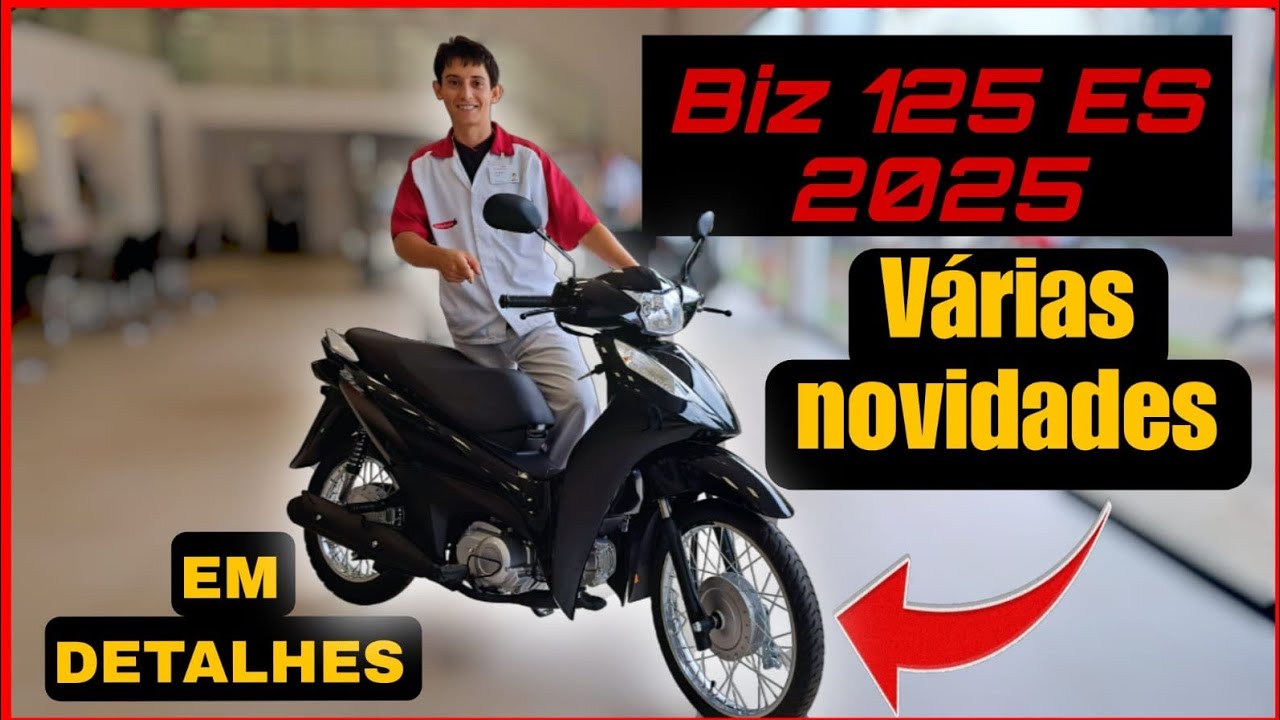 BIZ 125 ES PRETA 2025 EM DETALHES
