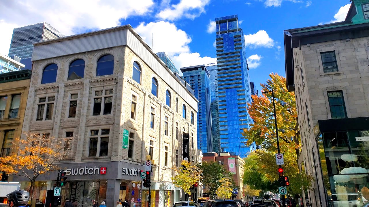 Downtown Montreal 2021 - Walking on the Main Street Sainte-Catherine Street West