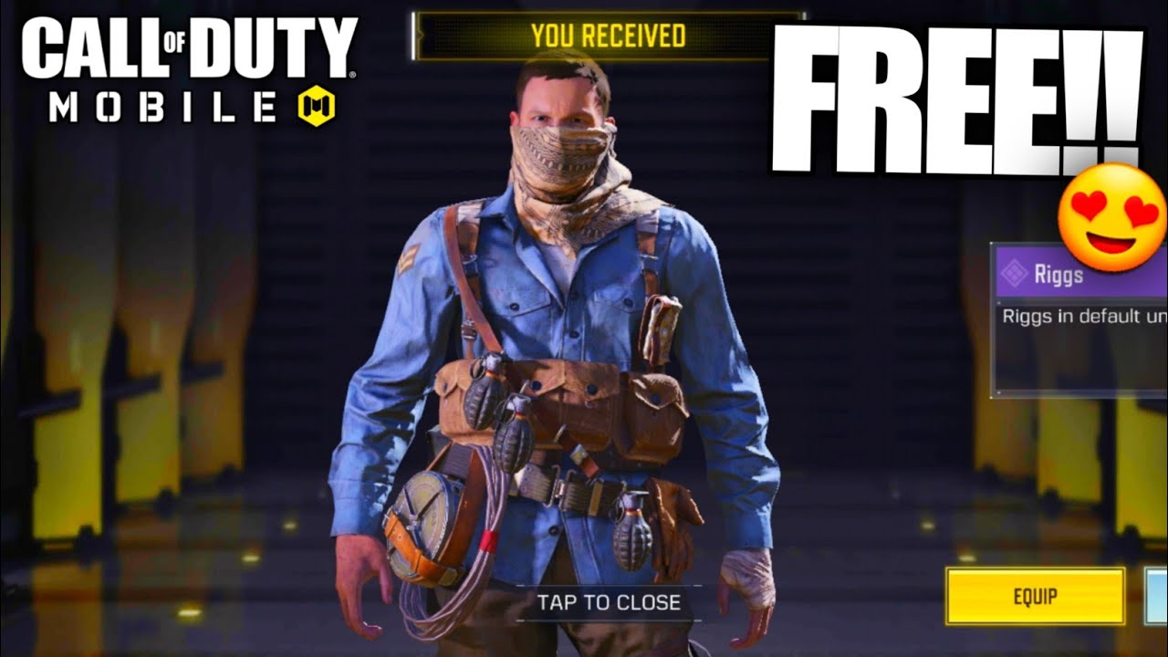 CLAIM FREE EPIC RIGGS CHARACTER NOW! COD MOBILE! - YouTube