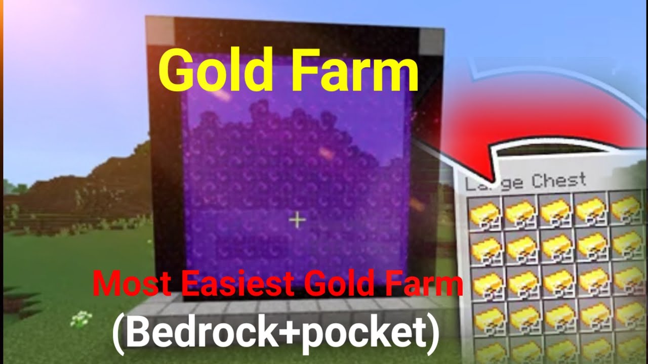 How to make gold farm in Minecraft pocket edition