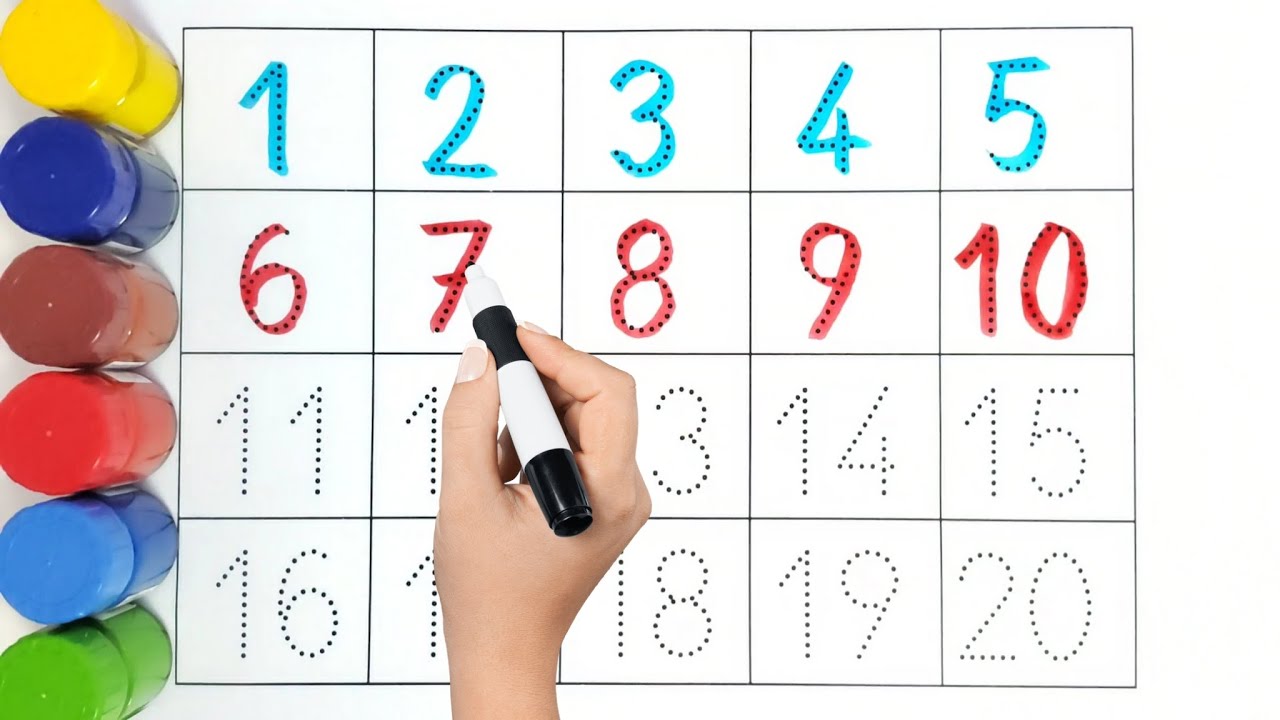 Numbers 1 to 20 | Kids Count Numbers 1-20 | Toddler & Preschool ...