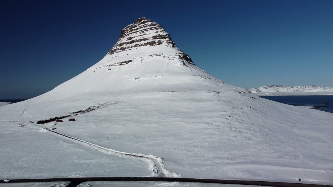 Mount Kirkjufell, Iceland - Drone shot using DJI Mini 2