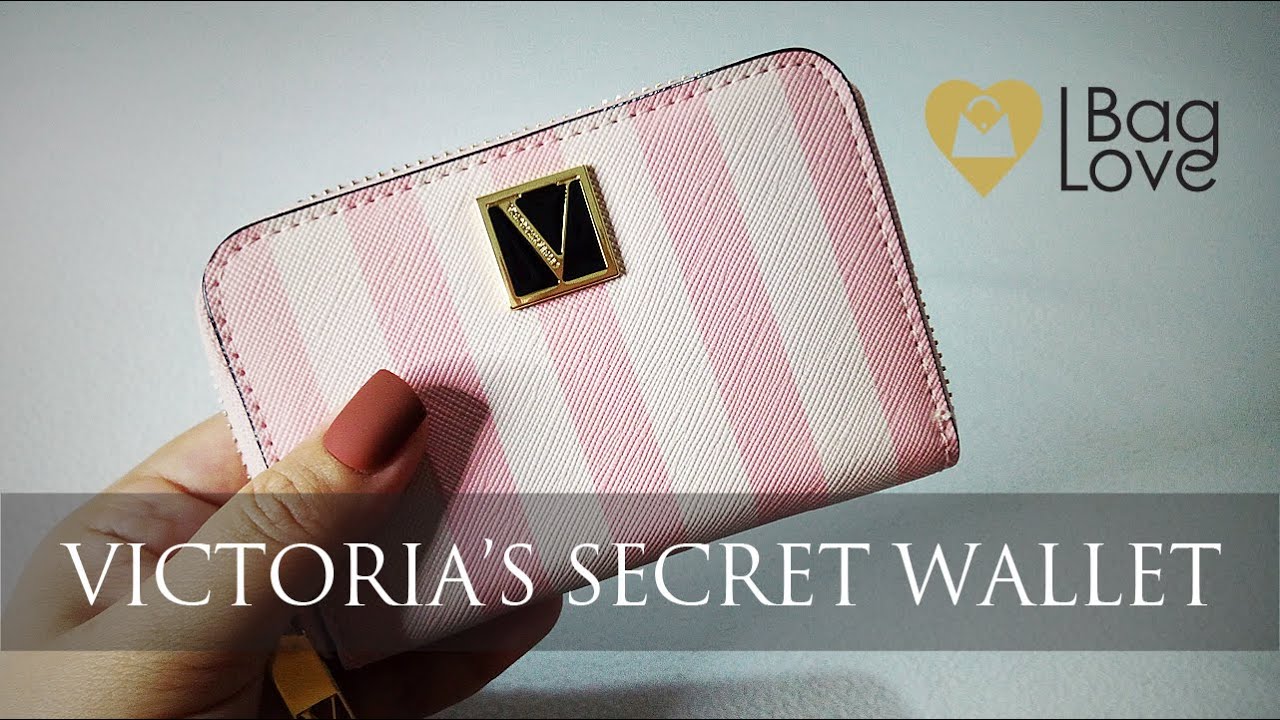 WALLET SLG REVIEW 2021 | Victoria's Secret Victoria Small Wallet in Signature Stripe 26085683 - YouTube