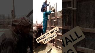 Parapet-wall || Pouring || 1.5 | #viral #subscribe #views #youtube #pouring #youtubeshorts #civil