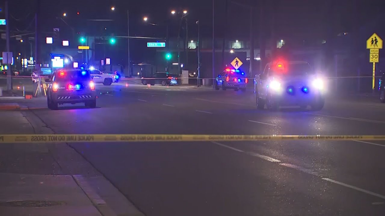 Woman crossing street mid-block hit by car, killed in Phoenix - YouTube