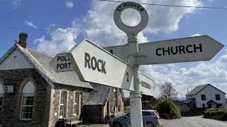 St Minver 2021 - walk from holiday park to village - church, hall, post office