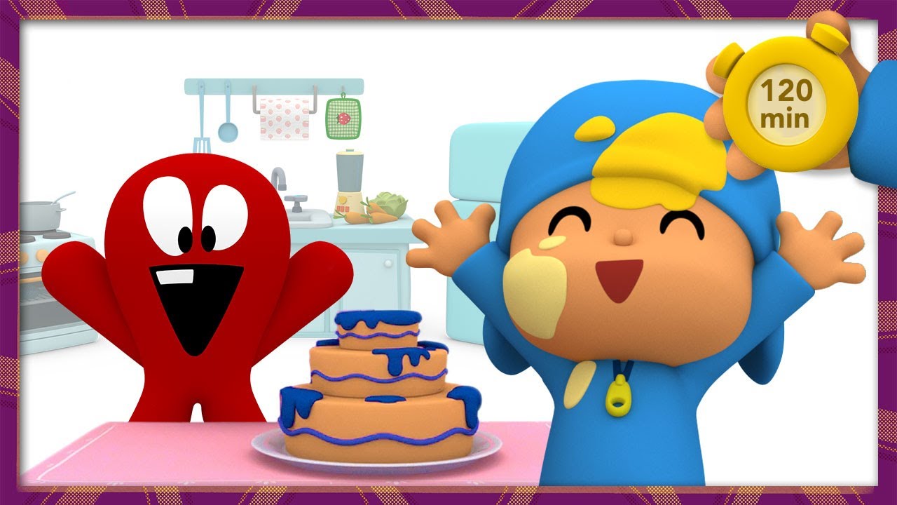 📚🎶 Aprenda espanhol com o Pocoyo 💙  Desenhos animados para Crianças 