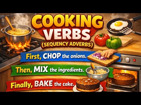 COOKING VERBS - SEQUENCY ADVERBS ⚾️⚾️⚾️ Aprenda os Verbos Mais Usados ...