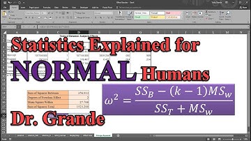 Calculate Omega Squared after One-Way ANOVA using SPSS and Excel
