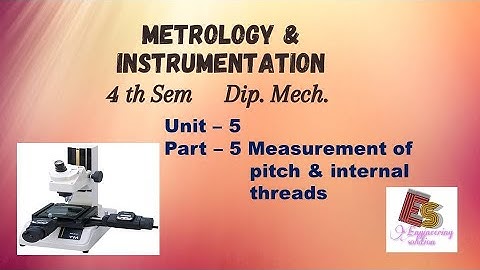 M&I Unit-5 Part-5 Measurement of pitch & Internal threads By P. N. Chhaniyara