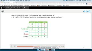 2nd grade envisions topic 10-4 adding using partial sums