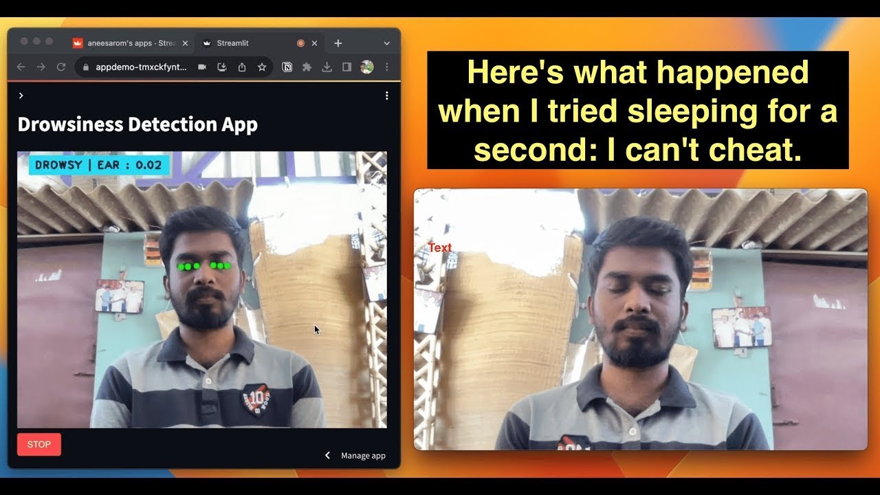 Drowsiness Detection using Mediapipe and Deployed on Streamlit - YouTube