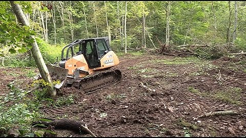 Dozing in a new food plot in the middle of the woods