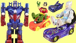 Batman Dream - Batwheels  &amp; Superhero Rescue Mission - Captain America &amp; Iron Man Robot Stunts